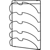 Potdekselhouder - Wandmontage of kastdeur - Dekselhouder voor pannendeksels - 2 in 1 zelfklevend zonder boren of schroeven - Dekselstandaard Keukenaccessoires (5 compartimenten zwart)