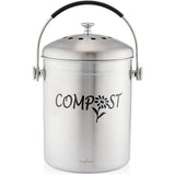 compostbak voor keuken, roestvrij staal, geurloze biologische bak