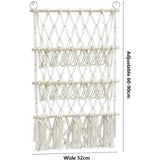 knuffel speelgoed hangmat handgeweven katoenen touw hangmat netto speelgoed opslag decoratie voor kinderkamer, speelkamer, slaapkamer, B