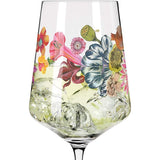 Sommerdauw #6 aperitief glas, kristalglas, 544 milliliter, groen, rood