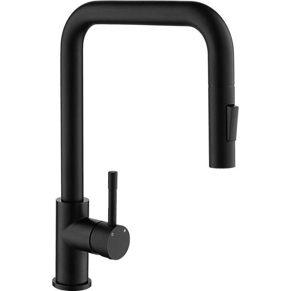 Keukenkraan, Zwart, Keukenkraan met Uittrekbare Douche, Keukenkraan, Keukenkranen, 360° Draaibare Mengkraan, Keuken, Twee Sproeifuncties, Spoelbak Mengkraan Keuken Zwart