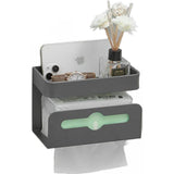 Zelfklevende badkamer hoekplank met deur - toiletpapier gezicht wassen cosmetische opslag zwart geen boren aluminium