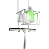 Design douchemand om op te hangen, chroom, doucheplank om op te hangen, smal design, 68 x 15 x 12 cm