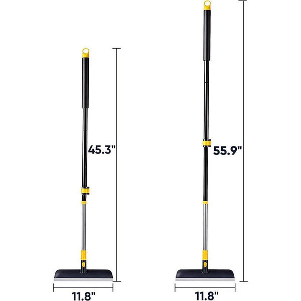 Schrobborstel 56" Telescopisch handvat 2 in 1 Krasborstel Stijve borstelharen Douche Scrubber voor het reinigen van Patio Badkamer Garage Keuken Muur Patio Badkuip Tegels