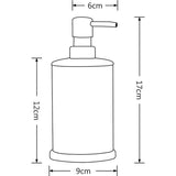 Zeepdispenser Zwart Metaal Vloeistofdispenser 500ml voor Badkamer Keuken (Zwart)