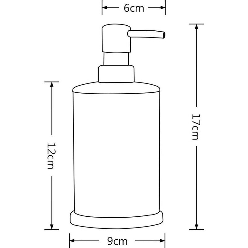 Zeepdispenser Zwart Metaal Vloeistofdispenser 500ml voor Badkamer Keuken (Zwart)