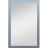 Spiegel - hoogwaardige wandspiegel (55 x 75 cm) - rechthoekig - frame zilver hout/MDF - moderne spiegel - duurzaam roestvrij