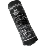 Kerst Fleece Gooi Grote 50" x 60" Pluizige Microvezel Deken Gooi voor Bed Slaapbank Pluche Gezellige Winter Warmer Scandi Nordic Grijs