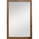 Spiegel - Hoogwaardige wandspiegel (55 x 75 cm) - Vierkant - Frame naturel hout/MDF - Moderne spiegel - Blijvend roestvrij