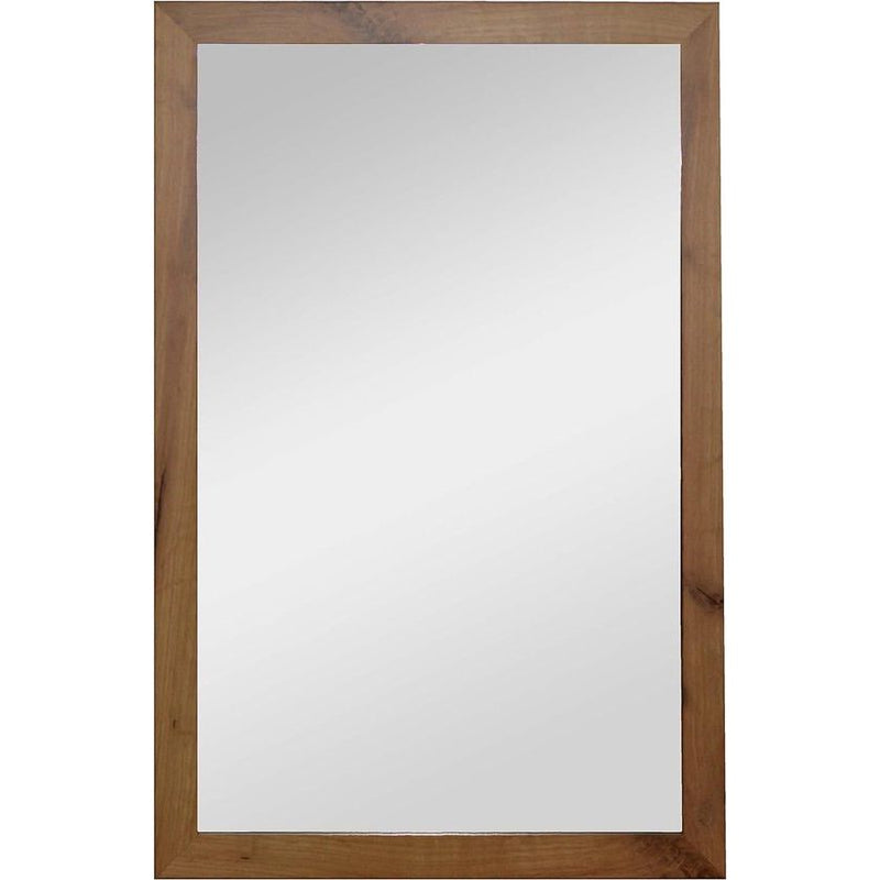 Spiegel - Hoogwaardige wandspiegel (55 x 75 cm) - Vierkant - Frame naturel hout/MDF - Moderne spiegel - Blijvend roestvrij