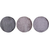 Kunstbont tapijt rond, ongeveer 38 cm, zitkussen met kunstbont look, knuffelbont stoelkussen, zwart.