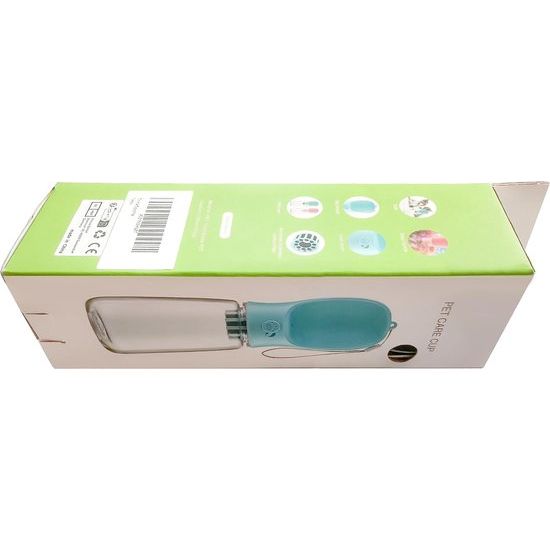 Drinkfles hond voor onderweg 550 ml hondendrinkfles onderweg waterfles honden drinkfles met 100 ml hondenvoer beker hondenbak onderweg draagbare waterfles hond waterdispenser reisbak