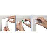 Dubbel rolgordijn om te klemmen of te lijmen, Duo-rolgordijn, boren niet nodig, zijwaarts trekkend rolgordijn, transparante en ondoorzichtige strepen, lichtgrijs, 90 x 150 cm