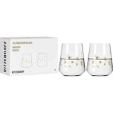 Waterglas 500 ml – Serie Celebration Deluxe Set nr. 3 – 2 stuks met echt goud – Made in Germany