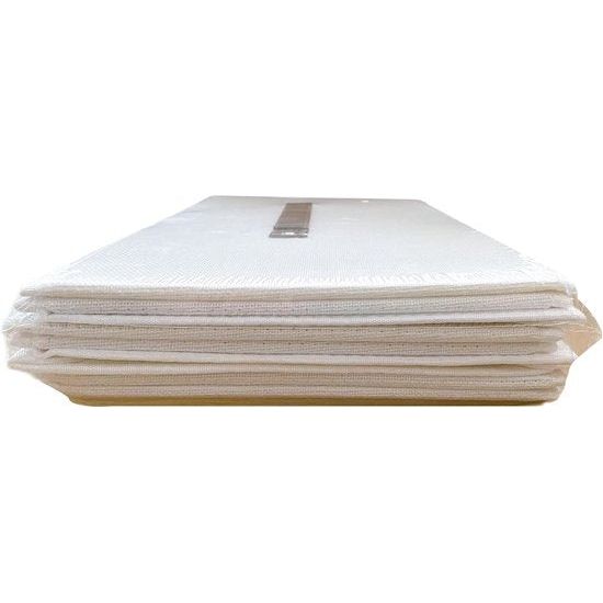 3 stuks opbergdozen 33 x 23 x 20 cm met deksel, opvouwbare linnen doek, kleding opbergmand voor handdoeken, boeken, speelgoed (3 stuks), wit