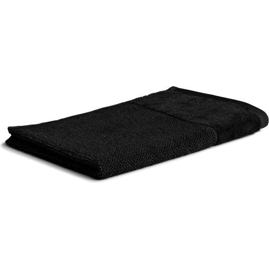 Bamboo Luxe gastenhoes 30 x 50 cm van 60% katoen / 40% viscose van bamboecellulose, zwart