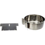 Roestvrij stalen bak montageplaat, 15,0 cm, 1,00 l, zilver (Pack van 2)