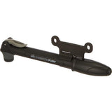 stationaire luchtpomp / minifietspomp met adapters, geschikt voor vele kleppen, Zwart, Zwart,.