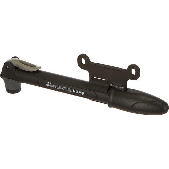 stationaire luchtpomp / minifietspomp met adapters, geschikt voor vele kleppen, Zwart, Zwart,.