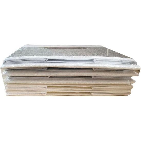 Opbergdozen met deksels, 3-pack, opvouwbare opbergbak met handvat, voor het, 45x30x30cm