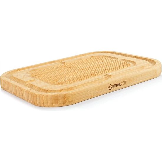 Mahlzeit Bamboe snijplank met antislip snijvlak snijplank hout met sapgoot serveerplank van bamboehout hout voor de keuken