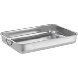 Ovenschaal 30 cm, bakvorm roestvrij staal, rechthoekig, ovenvorm met handgrepen, rechthoekige bakplaat, gezond en gemakkelijk te reinigen