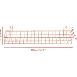 Plank voor Design Metalen wandrooster Plankrooster Fotowand Gebruikt voor roostermand Multifunctionele gaasmand Wanddecoratie Bloempot Plank Display Plankmand 40 x 9 x 8 cm (Rose goud)