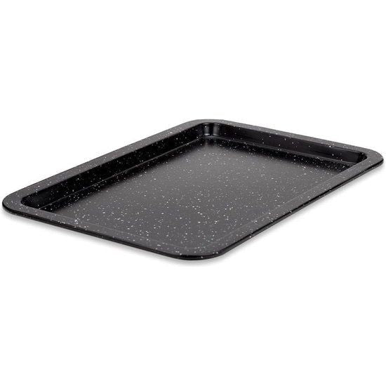 Bakplaat, braadpan, pizzaplaat met granietcoating, naturel, 43,5 cm