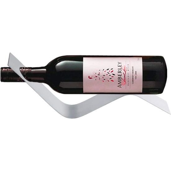 Wijnflessenhouder van metaal, flessenrek met ruimte voor 1 fles wijnflessenhouder, wijnglashouder flessenrek met roestvrij staal wijnrek, werkblad, bardecoratie (splitter)