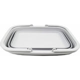 Opvouwbare kuip van 9,2 liter met handvat - Draagbare picknickmand voor buiten - Opvouwbare boodschappentas - Ruimtebesparende opslagcontainer (grijs)