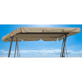 Schommelbank dakhoes 200 x 145 cm beige waterdicht | universeel vervangend dak tuinschommel 3-zits | UV 50 schommel dak vervanging overtrek