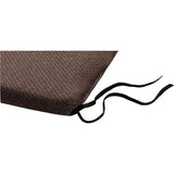 Stoelkussen - kussens outdoor/indoor - vlechtpatroon ca. 38x38x3 cm bruin set van 4