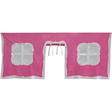 Gordijn, stof, roze en wit