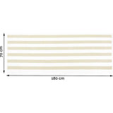 Saunahanddoek set van 2, 70x180 cm, beige-wit gestreept