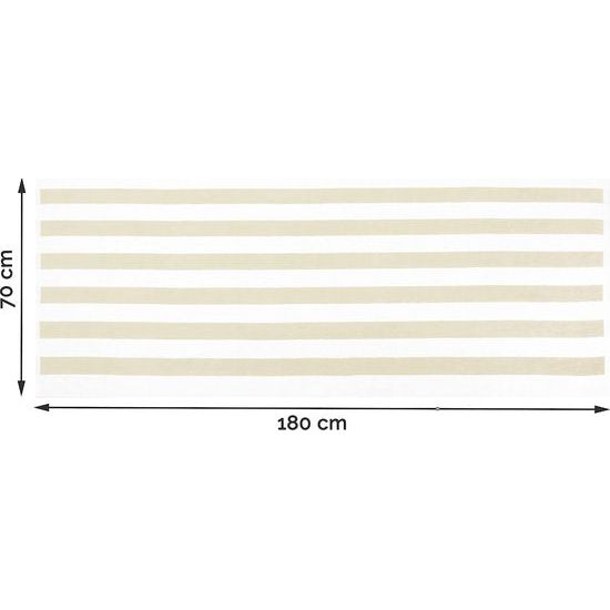 Saunahanddoek set van 2, 70x180 cm, beige-wit gestreept