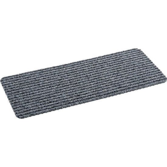 Deurmat voor binnen, grijs, vuilvangmat, antislip, 25 x 60 cm, set van 3 waterafstotend, Rib Line voetmatten, duurzaam, antistatisch