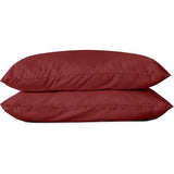 Bio Renforce Stone-Washed 100% katoen - moderne used-look linnenlook (rood, kussenslopen 2x 80x80