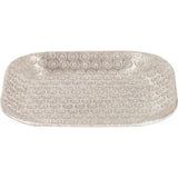 dienblad, rechthoekig, van aluminium, 28 cm groot, Janshir zilver, Scandinavisch design, decoratie