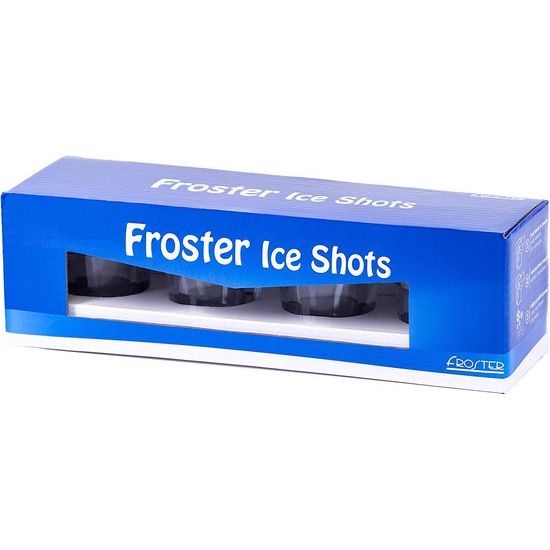 Froster Ice Shots - Set van 4 Shot Bril 50ml, Dubbelwandig, Acryl, Wodka Novelty Gift (Transparant)