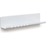 Wandplank 30 x 6 x 6 cm met 5 haken en kabelhouders, gemaakt van gepoedercoat plaatstaal. Inclusief sleutelrek-organizer en letters voor entree, keuken, kantoor. Kleur: wit.