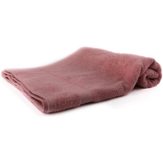 1-delige set, hoogwaardige Wave-collectie, 100% katoen, handdoeken, bad-, hand-, gezichts- en gastendoekjessets (100x150 cm, Pinky)