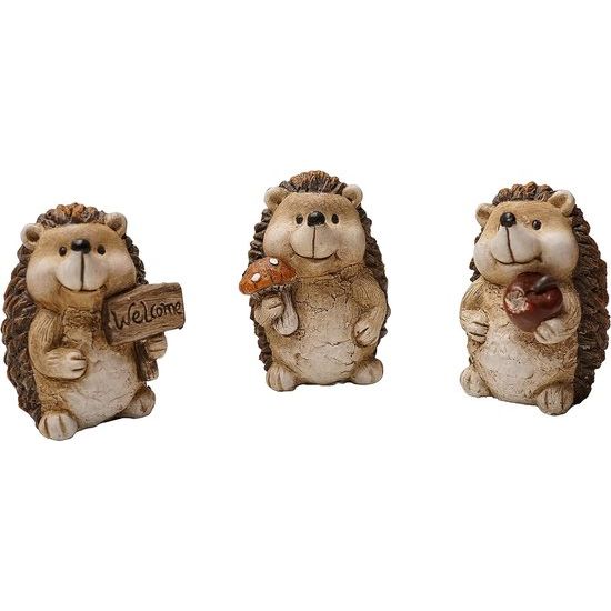 Decoratieve figuren Herfstfiguren Terracotta Egel Polyresin Set van 3 Set van 4 (3)