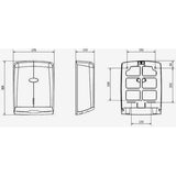 Papierdispenser Jofel Wit ABS 13 x 27 x 36 cm