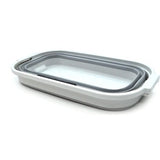 23,8 liter, inklapbaar, rechthoekig, praktische mand/emmer (grijs, middel)