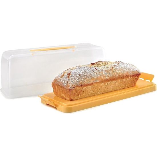 Plumcake bakjes in crèmekleur | snoepdoos | Plumcake-containers met veiligheidssloten | 34 x 14 x 14cm | Gemaakt in Italië | BPA-vrij