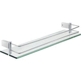 Doucheplank, chroom, glazen rek, roestvrij staal, douchemand, shampoohouder voor douche, badkamerrek voor badkamer en keuken, 500 mm x 130 mm x 66 mm