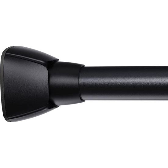 Curtain Pole No Drilling Required, Shower Curtain Rail, Curtain Rail, Clamping Rod for Heavy Curtains, Telescopic Clothes Rail, Extendable, Tension Rod, 114-184 cm, Black