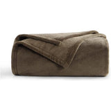 Knuffeldeken, pluizige deken, bruin, fleecedeken, 150 x 200 cm, XL, warme bankdeken, knuffelige woondeken, zacht als woonkamerdeken, bankdeken voor de winter