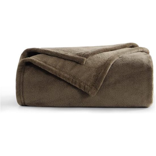 Knuffeldeken, pluizige deken, bruin, fleecedeken, 150 x 200 cm, XL, warme bankdeken, knuffelige woondeken, zacht als woonkamerdeken, bankdeken voor de winter