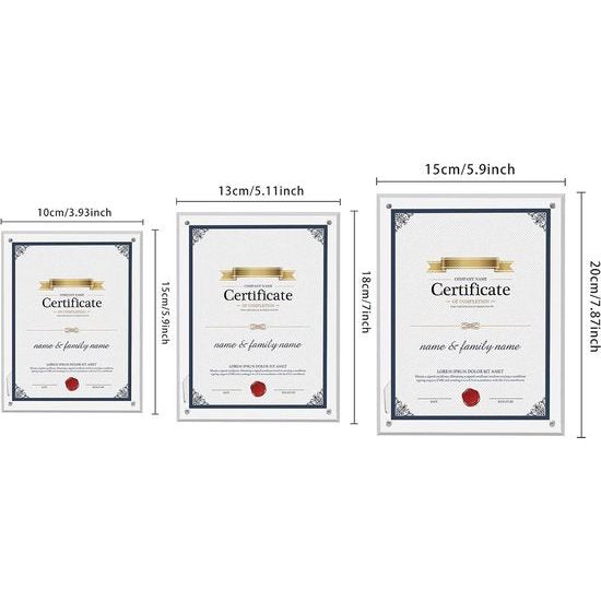 Acryl magnetische fotolijst voor staand, 15 x 20 cm, fotolijst voor verticaal of horizontaal staan, voor desktop, 2 stuks